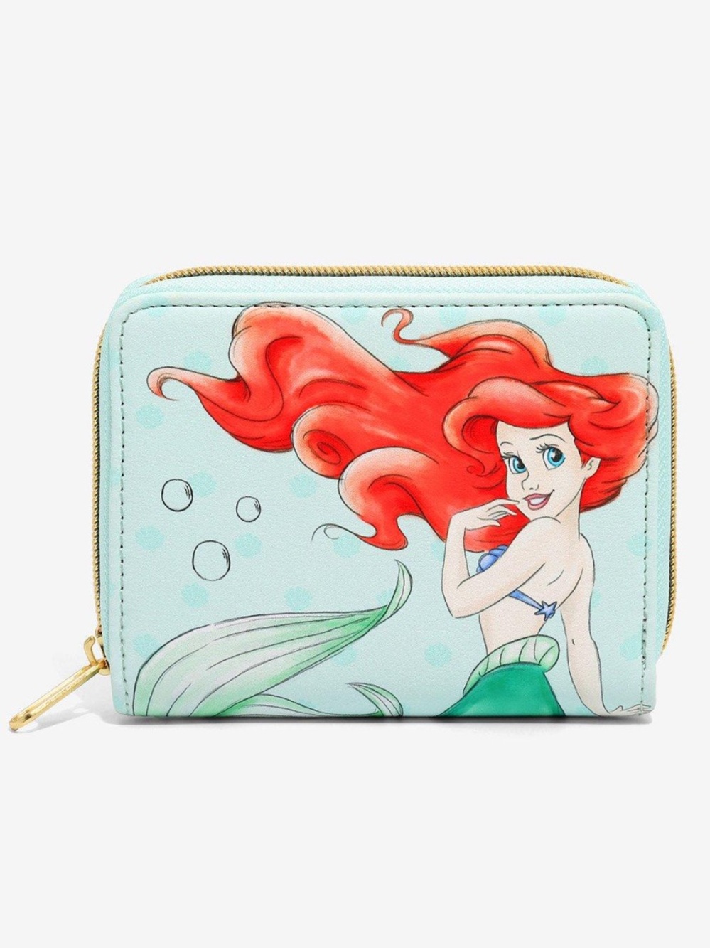 Loungefly Disney The Little Mermaid Ariel Mini Zip Wallet - Picture 1 of 8